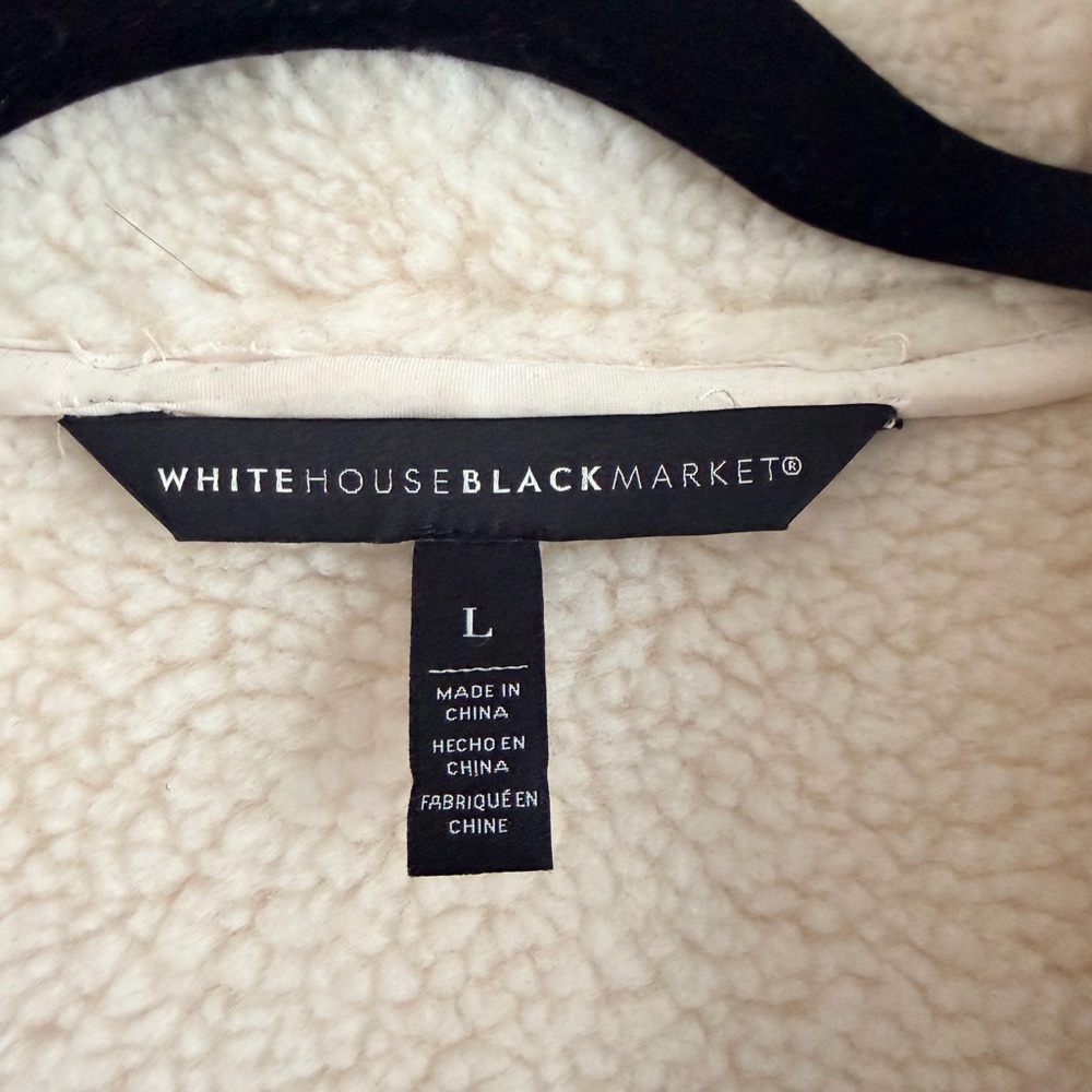 White House Black Market Cream Teddy Jacket - Picture 3 of 3